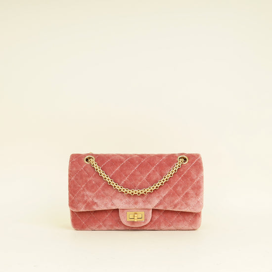 Chanel Old Rose 2.55 Reissue Velvet Double Flap 225 Bag