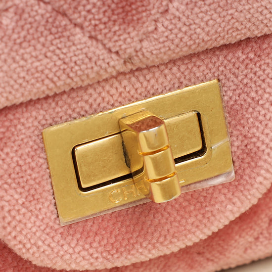 Chanel Old Rose 2.55 Reissue Velvet Double Flap 225 Bag