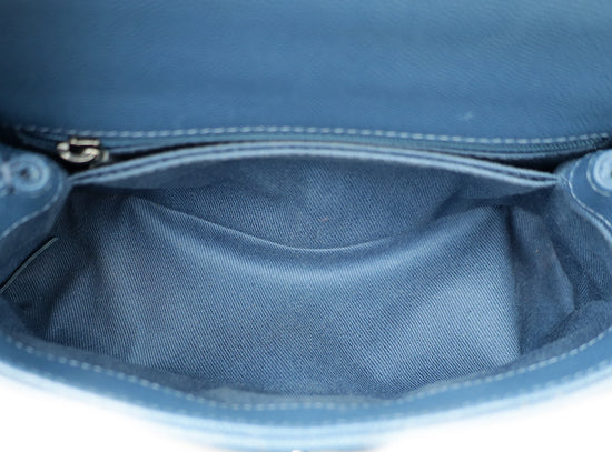 Chanel Blue CC Coco Handle Mini Bag