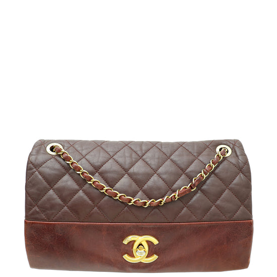 Chanel Burgundy CC Soft Elegance Jumbo Flap Bag