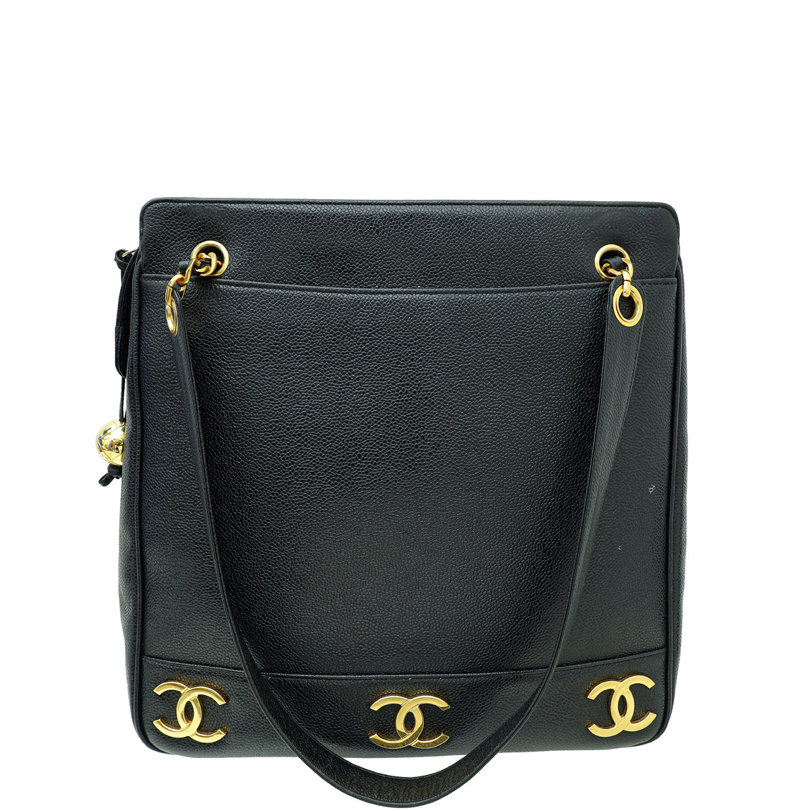 Chanel Black CC Triple Coco Tote Bag-Chanel-THE CLOSET