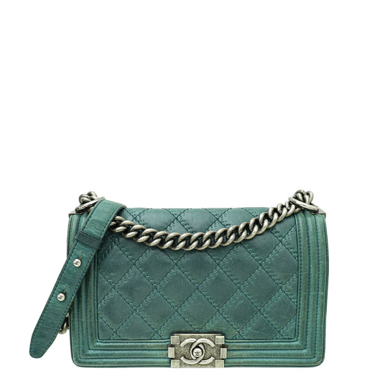 Chanel Green Le Boy Medium Bag