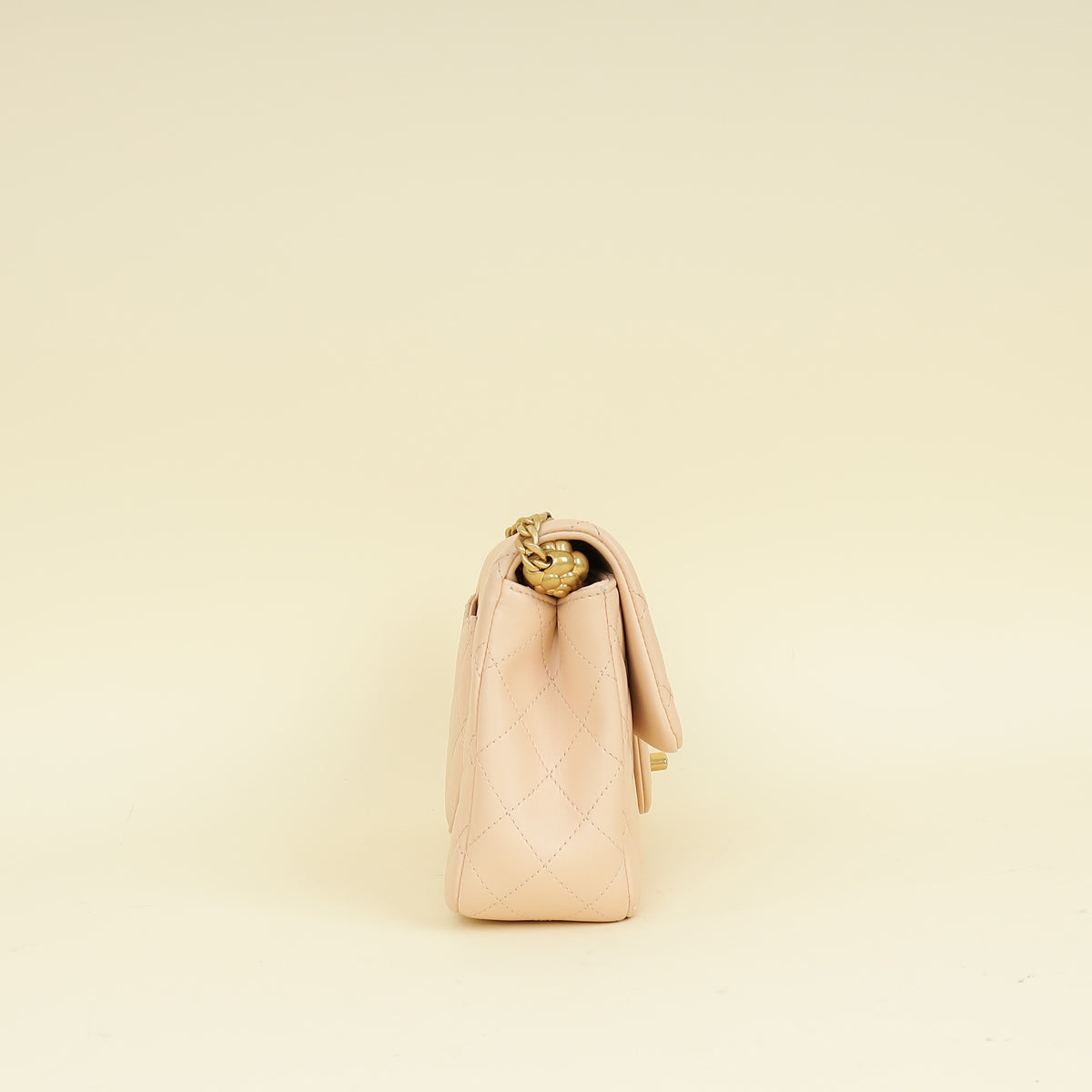 Chanel Light Peach CC Camellia Crush Small Flap Bag