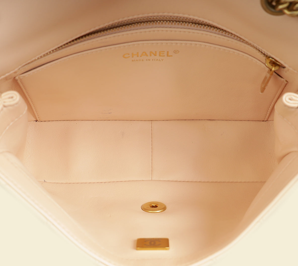 Chanel Light Peach CC Camellia Crush Small Flap Bag