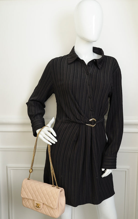 Chanel Light Peach CC Camellia Crush Small Flap Bag