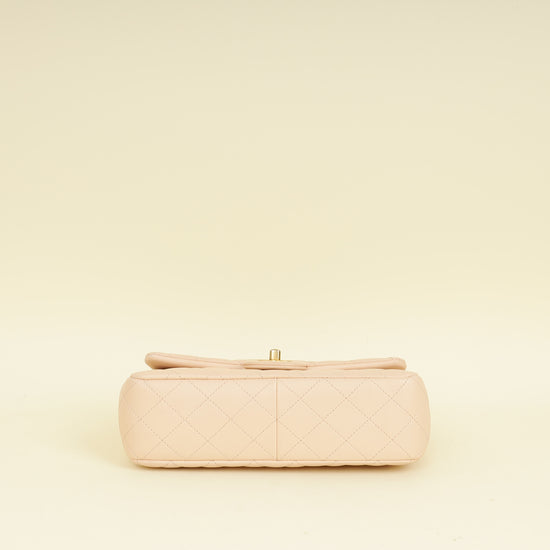 Chanel Light Peach CC Camellia Crush Small Flap Bag