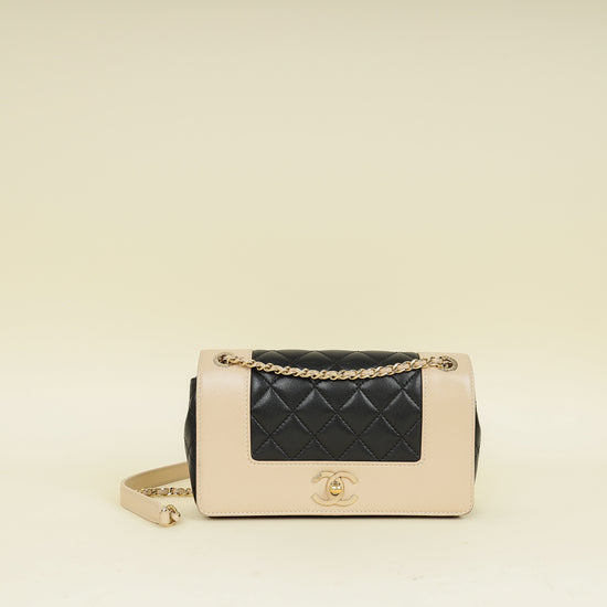 Chanel Bicolor CC Mademoiselle Vintage Small Flap Bag