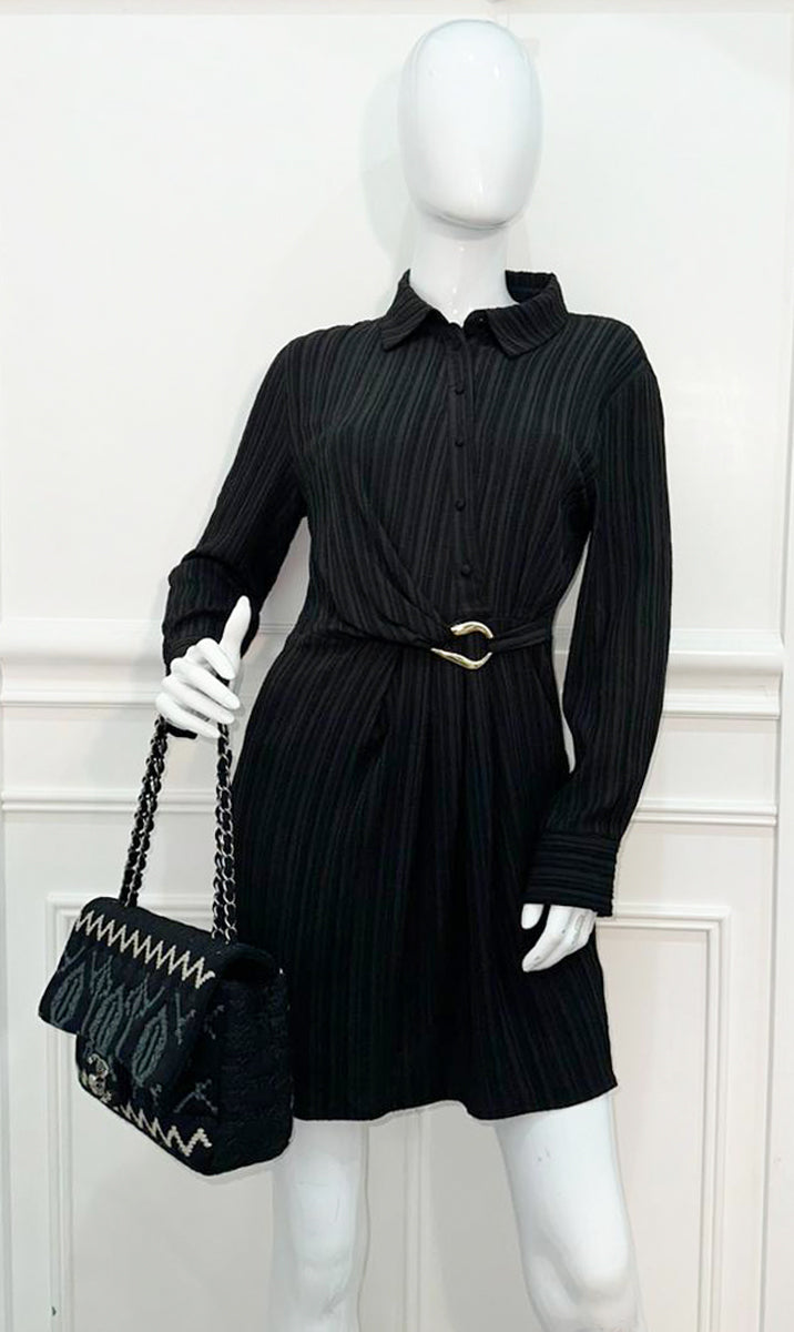 Chanel Bicolor CC Classic Jersey Paris-Dallas Embroidered Single Flap Bag