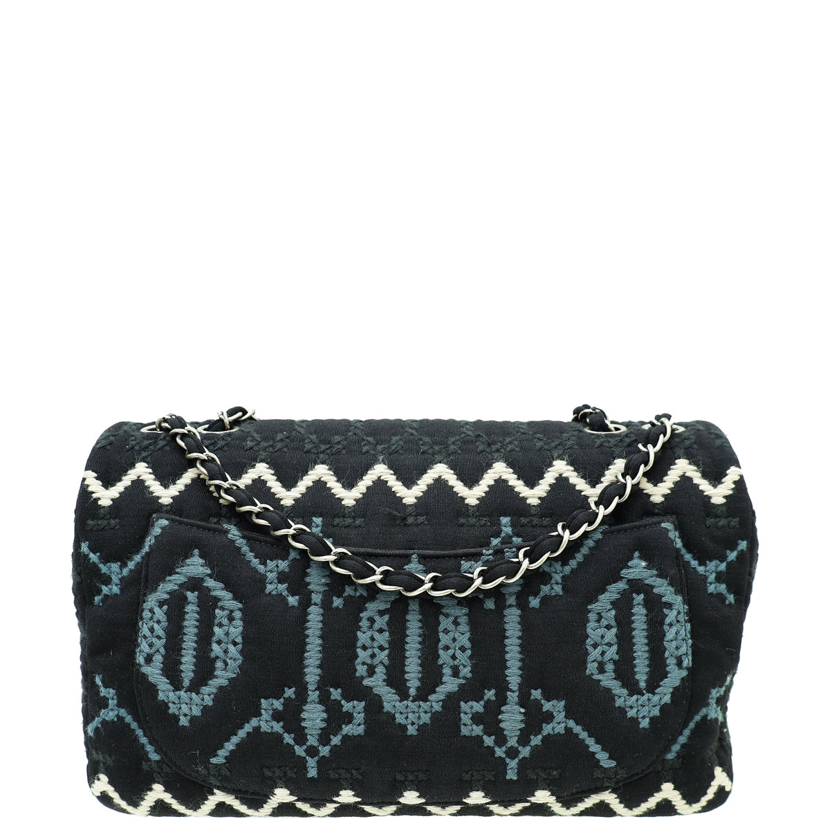 Chanel Bicolor CC Classic Jersey Paris-Dallas Embroidered Single Flap Bag-Chanel-THE CLOSET