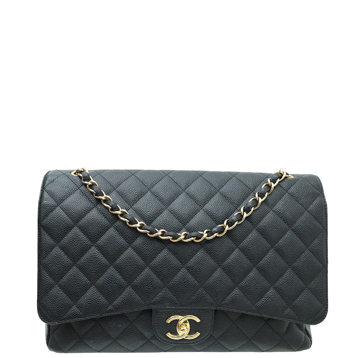 Chanel Black CC Classic Double Flap Maxi Bag-Chanel-THE CLOSET