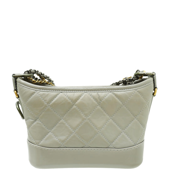 Chanel Grey CC Gabrielle Small Hobo Bag