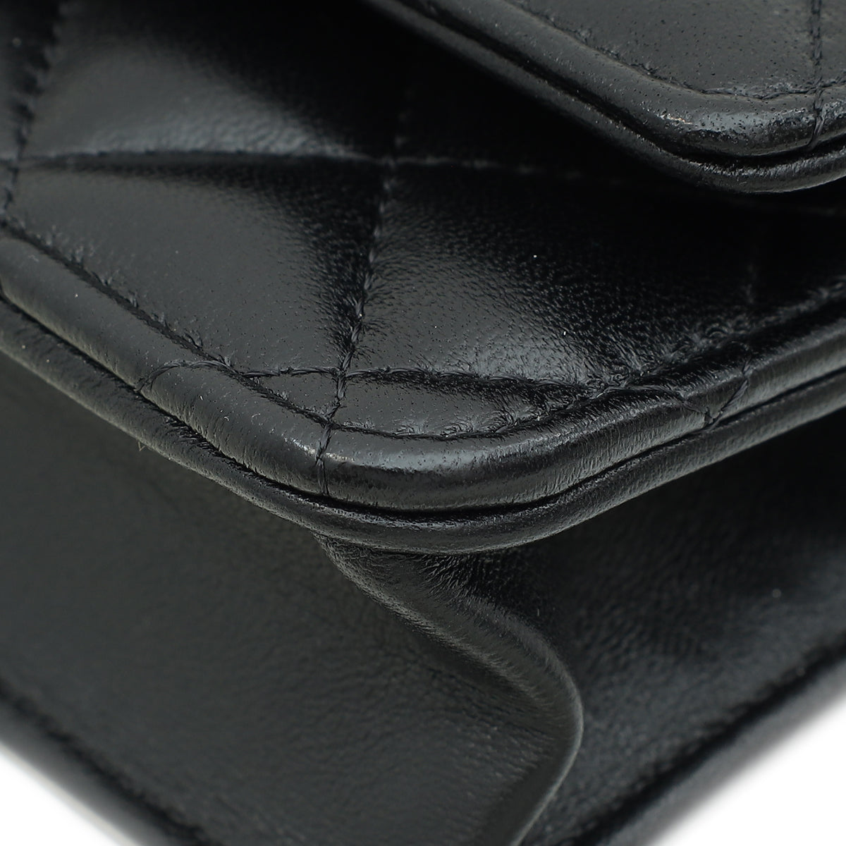 Chanel Black Logo Top Handle Wallet on Chain
