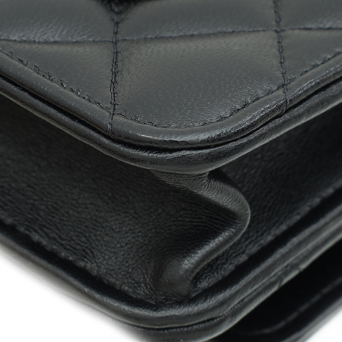 Chanel Black Logo Top Handle Wallet on Chain