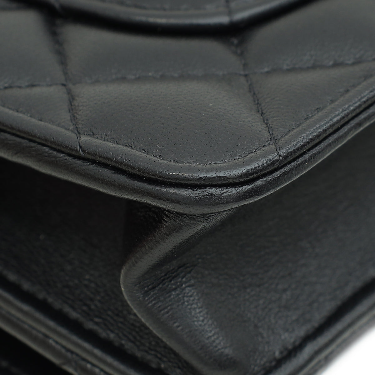 Chanel Black Logo Top Handle Wallet on Chain