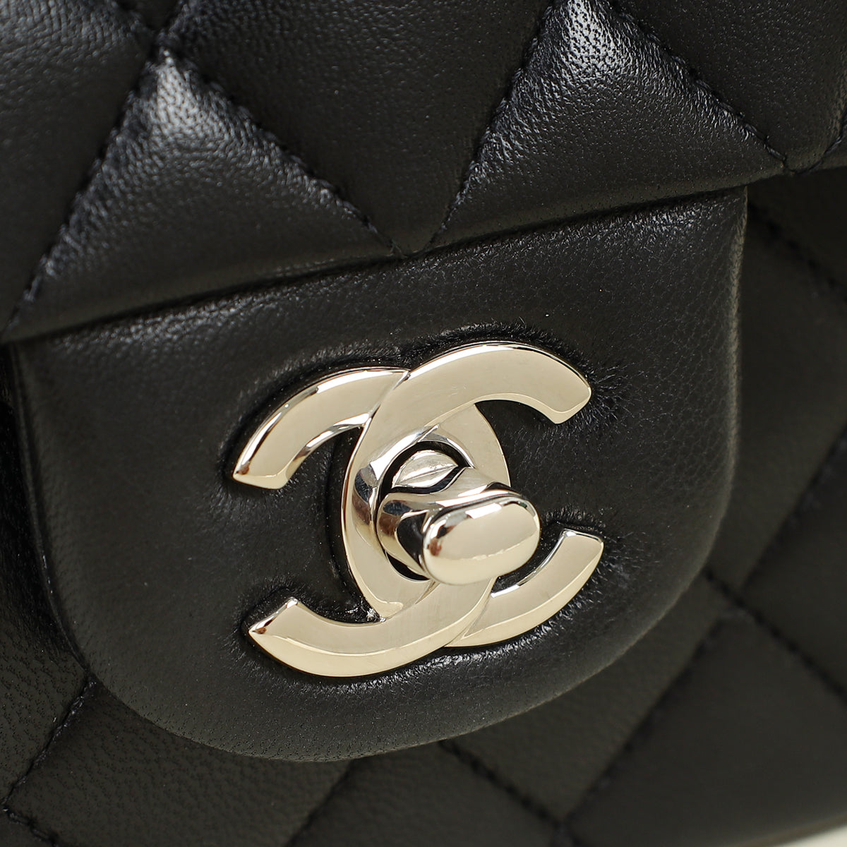 Chanel Black CC Classic Double Flap Medium Bag
