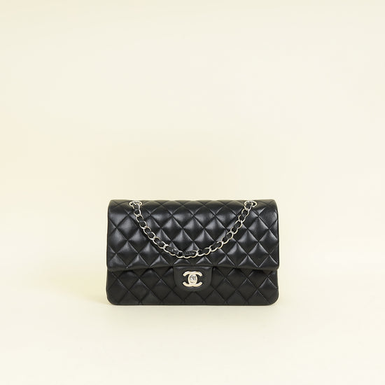 Chanel Black CC Classic Double Flap Medium Bag
