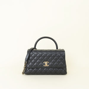 Chanel Black Coco Handle Large Bag