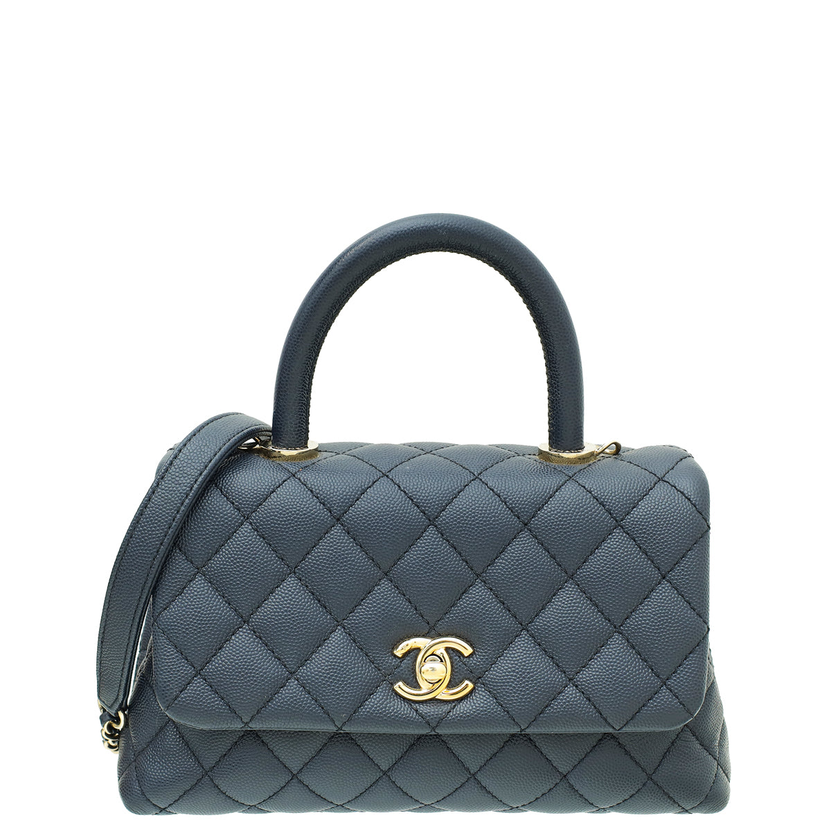 Chanel Navy Coco Handle Bag-Chanel-THE CLOSET