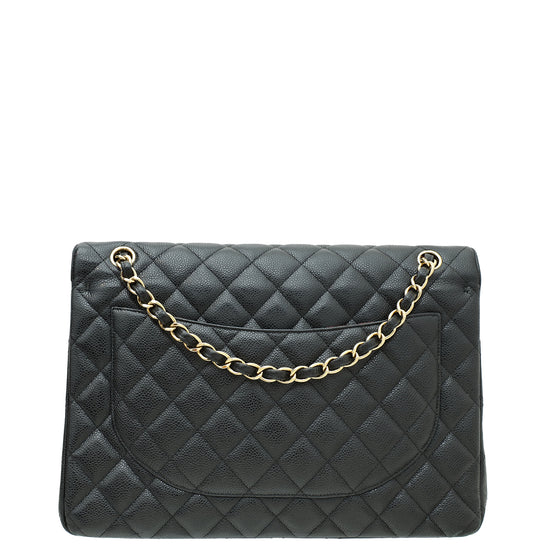 Chanel Black Classic Double Flap - Maxi Bag