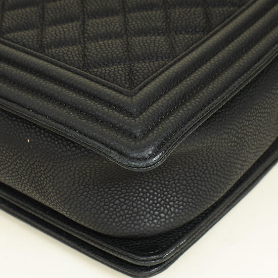 Chanel Black Le Boy Nubuck Large Bag