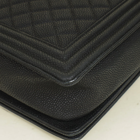 Chanel Black Le Boy Nubuck Large Bag