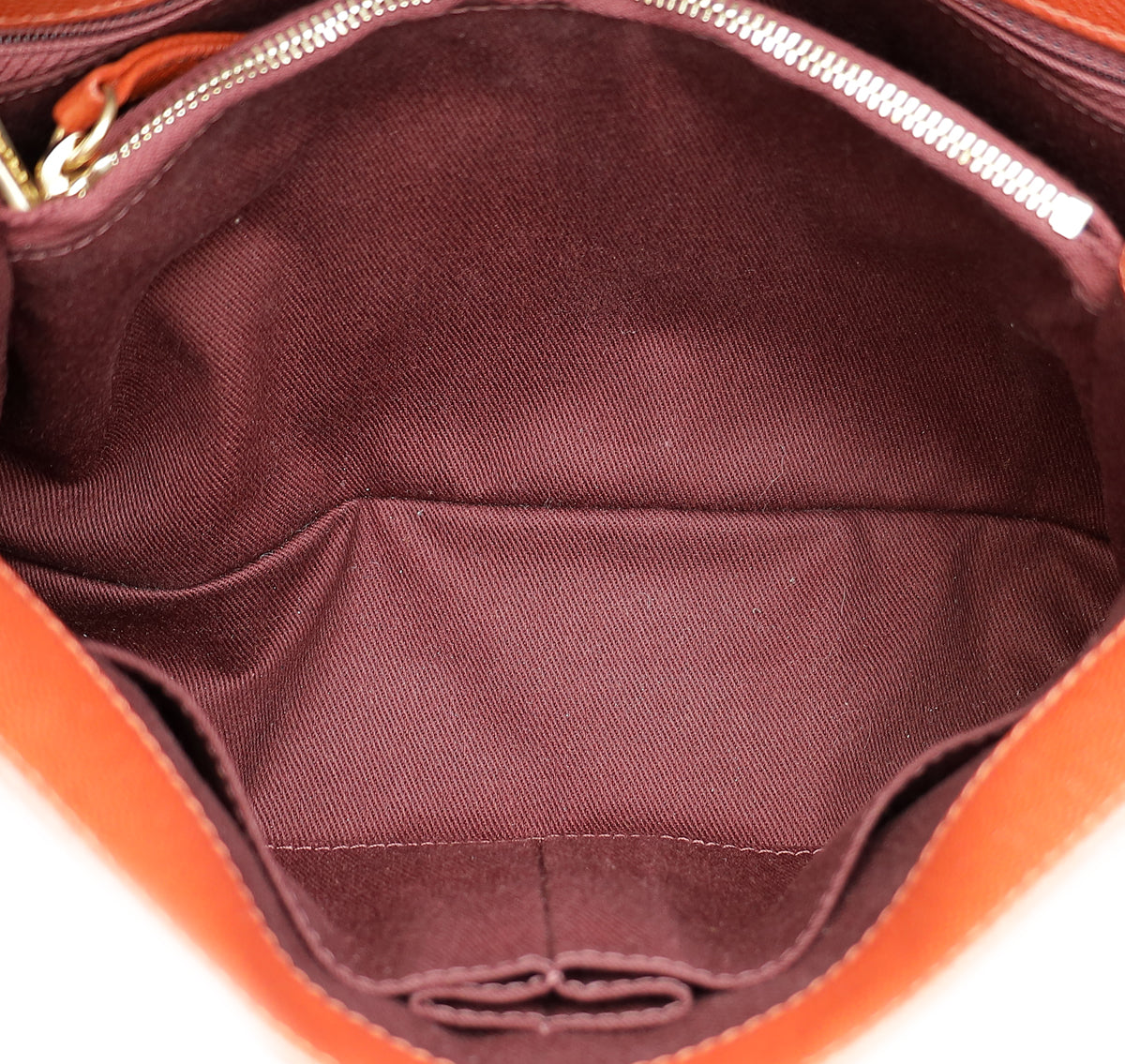 Chanel Rust Orange Chevron Coco Handle Bag