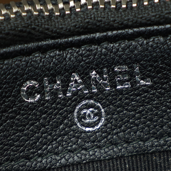 Chanel Black CC Box Clutch With Chain