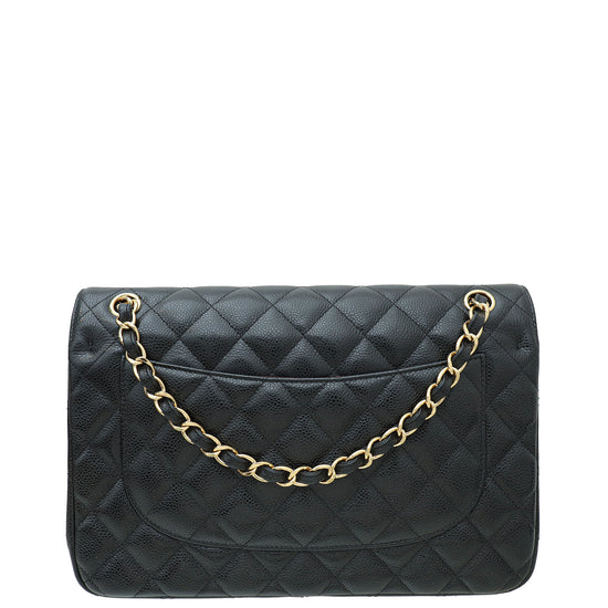 Chanel Black CC Classic Jumbo Double Flap Bag