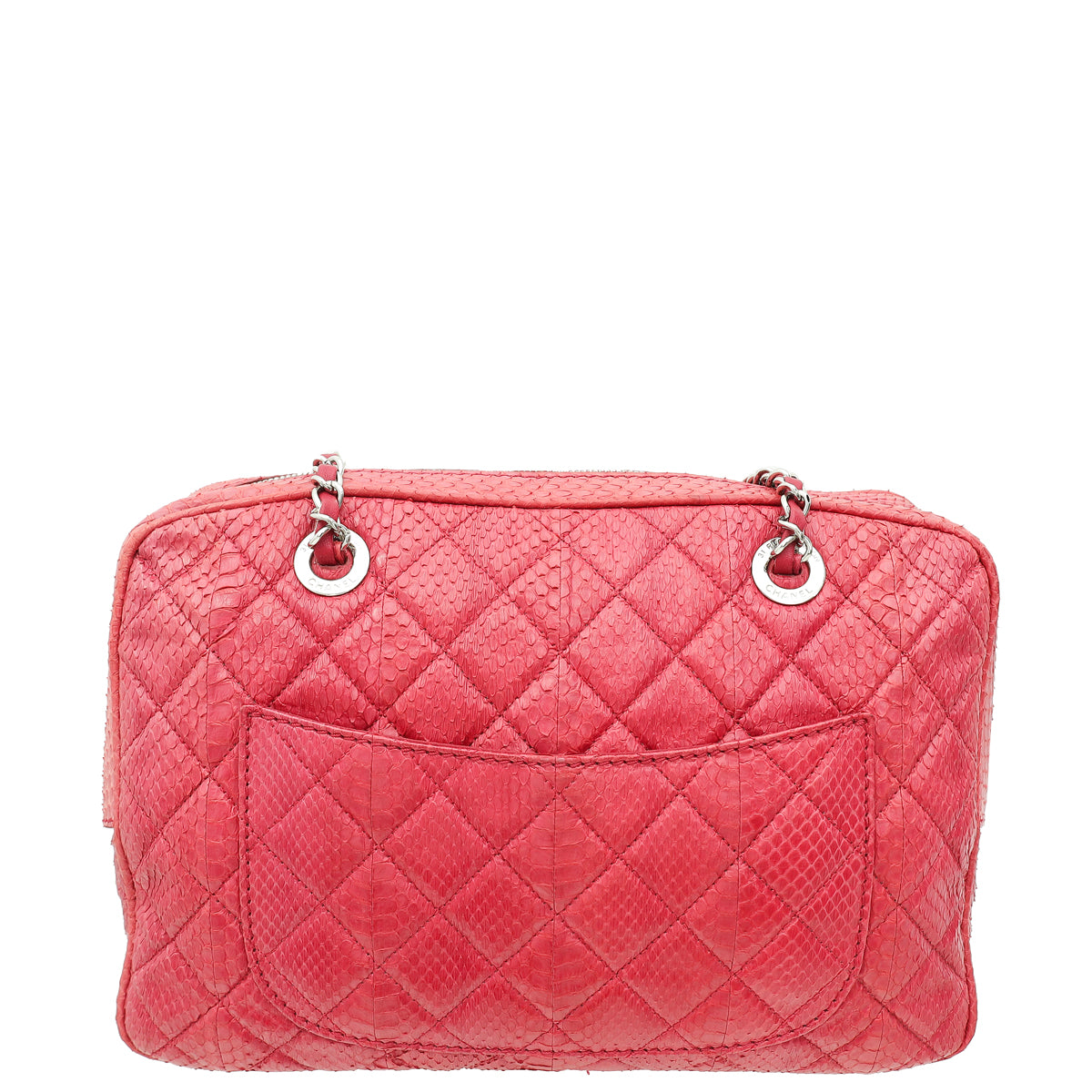 Chanel Fuchsia CC Python Camera Case Large Bag-Chanel-THE CLOSET