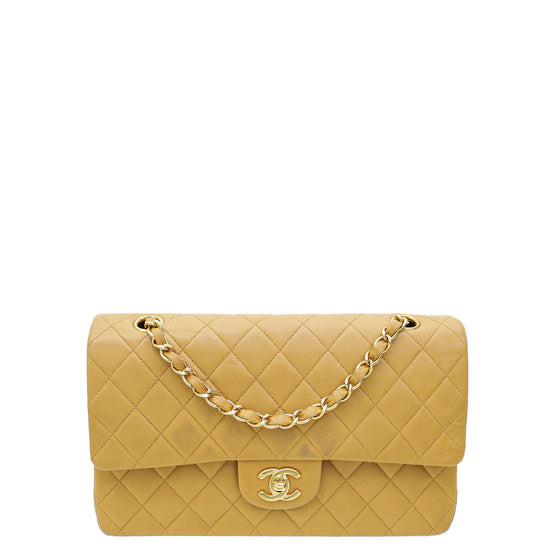 Chanel Beige CC Classic Double Flap Medium Bag