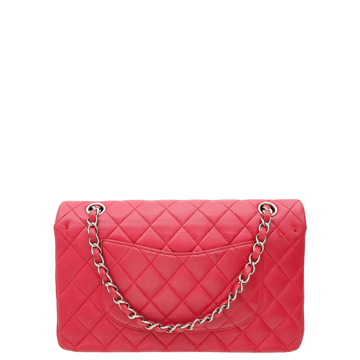 Chanel Raspberry CC Classic Double Flap Medium Bag