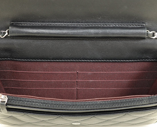 Chanel Black CC Classic Wallet On Chain