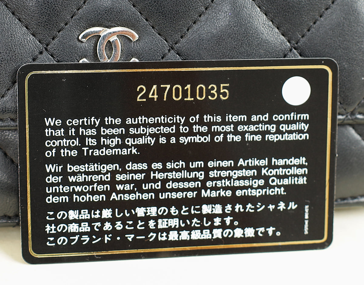 Chanel Black CC Classic Wallet On Chain