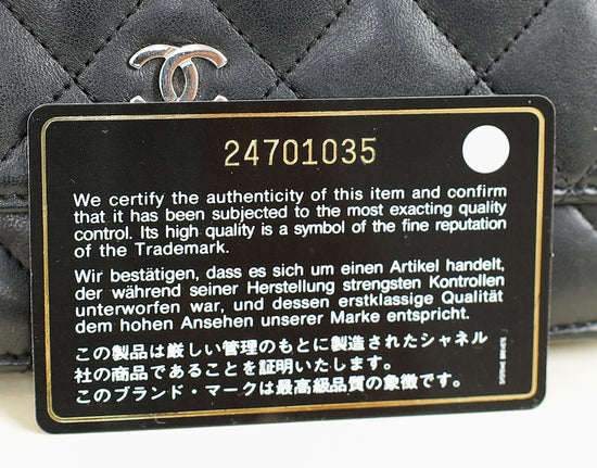 Chanel Black CC Classic Wallet On Chain