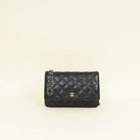 Chanel Black CC Classic Wallet On Chain