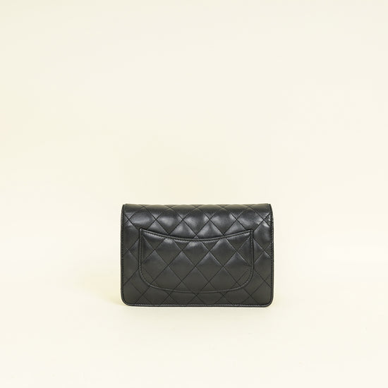 Chanel Black CC Classic Wallet On Chain