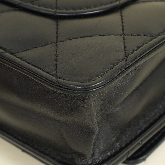 Chanel Black CC Classic Wallet On Chain