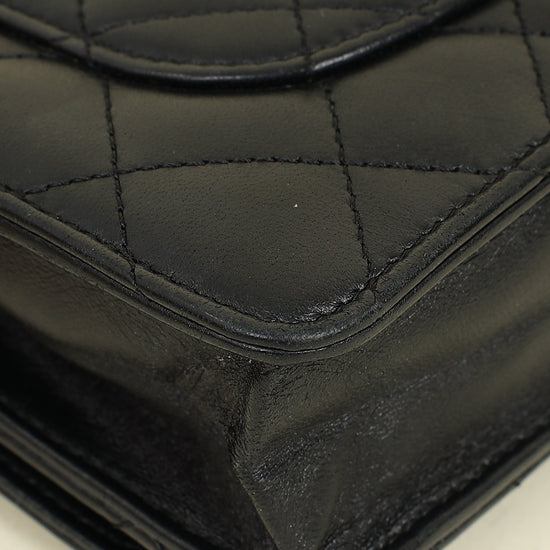 Chanel Black CC Classic Wallet On Chain