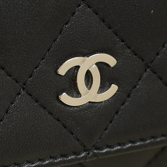 Chanel Black CC Classic Wallet On Chain