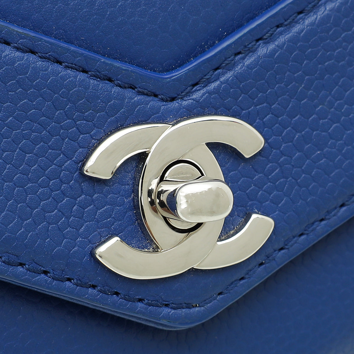 Chanel Royal Blue Lady Chevron Flap Bag