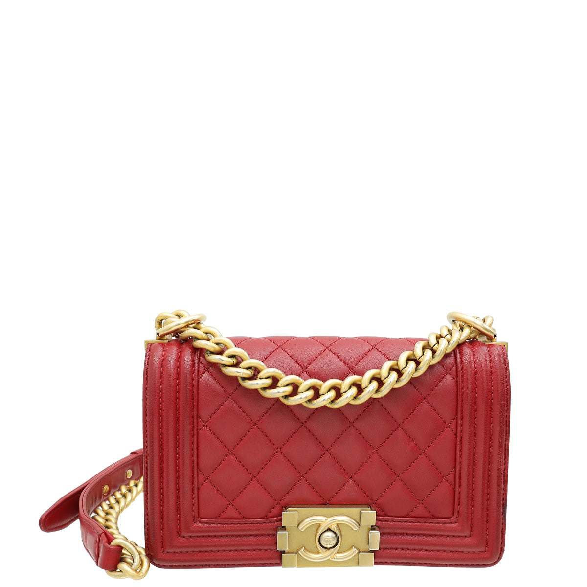 Chanel Red Le Boy Small Flap Bag-Chanel-THE CLOSET