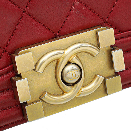 Chanel Red Le Boy Small Flap Bag