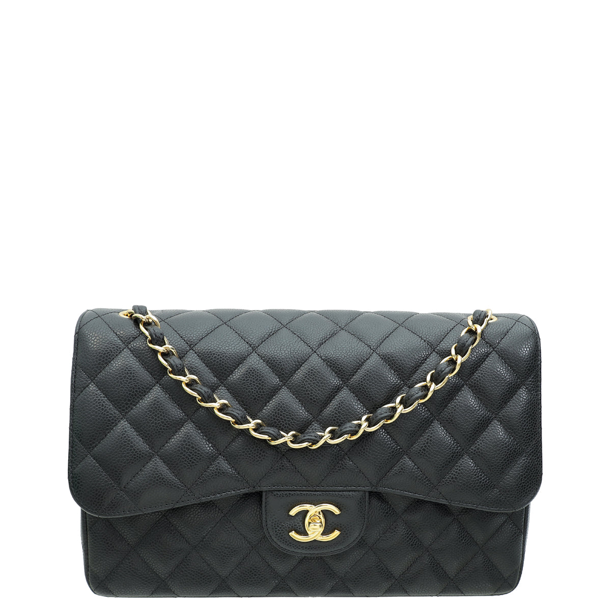Chanel Black CC Classic Double Flap Jumbo Bag-Chanel-THE CLOSET
