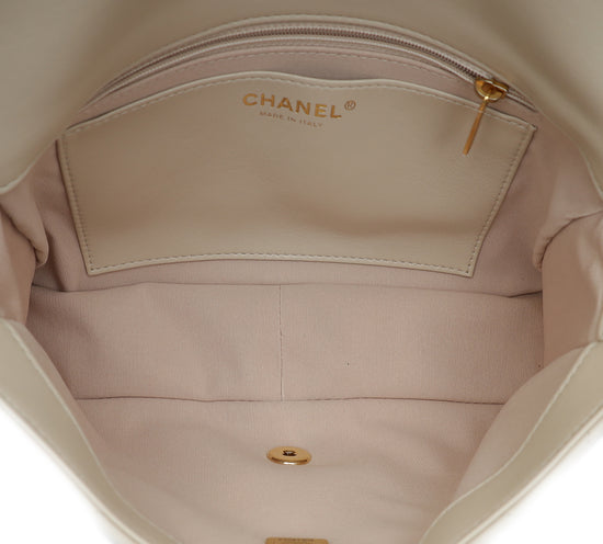 Chanel Cream Funky Town Flap Bag