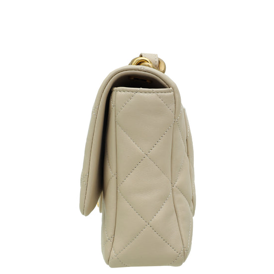 Chanel Cream Funky Town Flap Bag