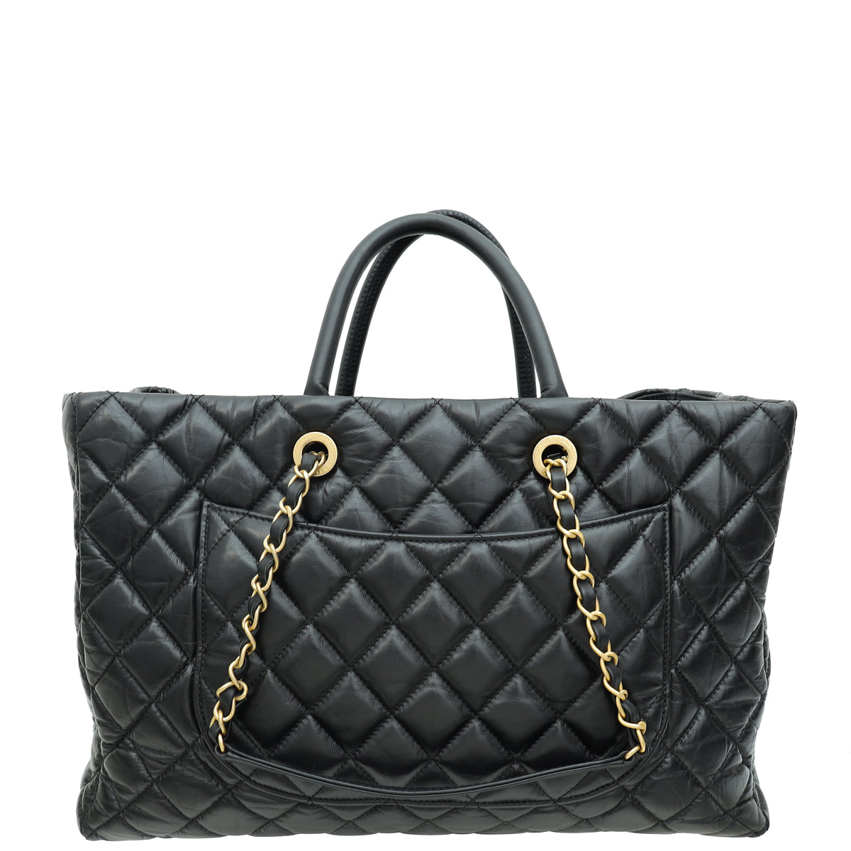 Chanel Black CC Coco Handle Shopping Tote Bag