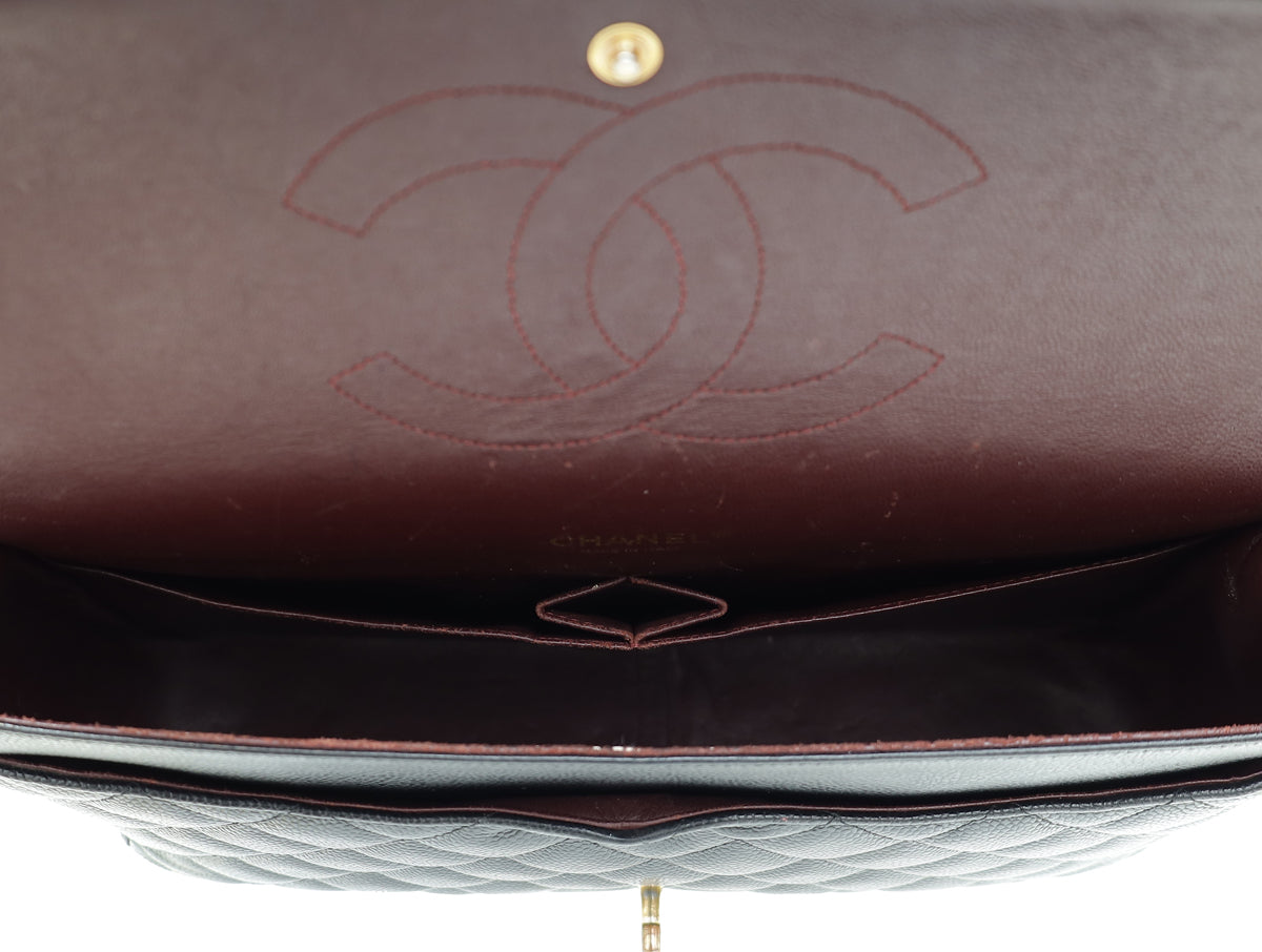 Chanel Black CC Classic Double Flap Maxi Bag
