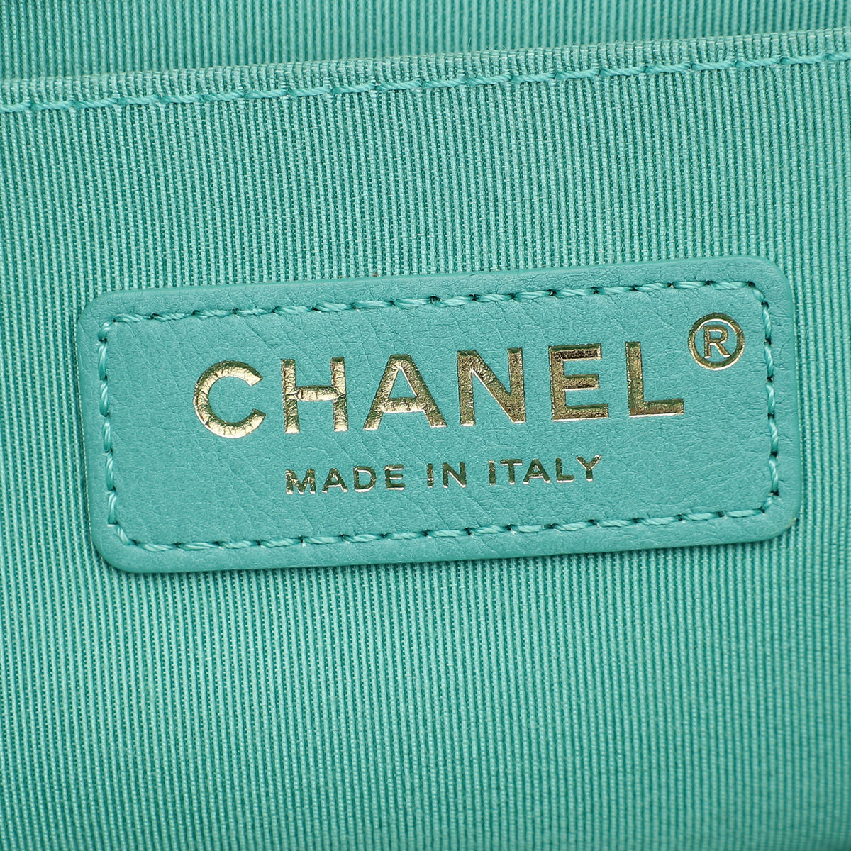 Chanel Tiffany Green Chevron Le Boy Small Bag