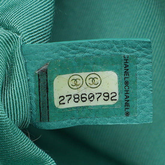 Load image into Gallery viewer, Chanel Tiffany Green Chevron Le Boy Small Bag
