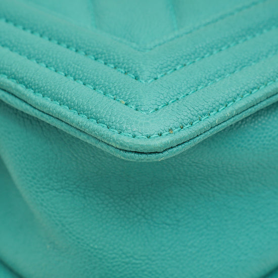 Load image into Gallery viewer, Chanel Tiffany Green Chevron Le Boy Small Bag
